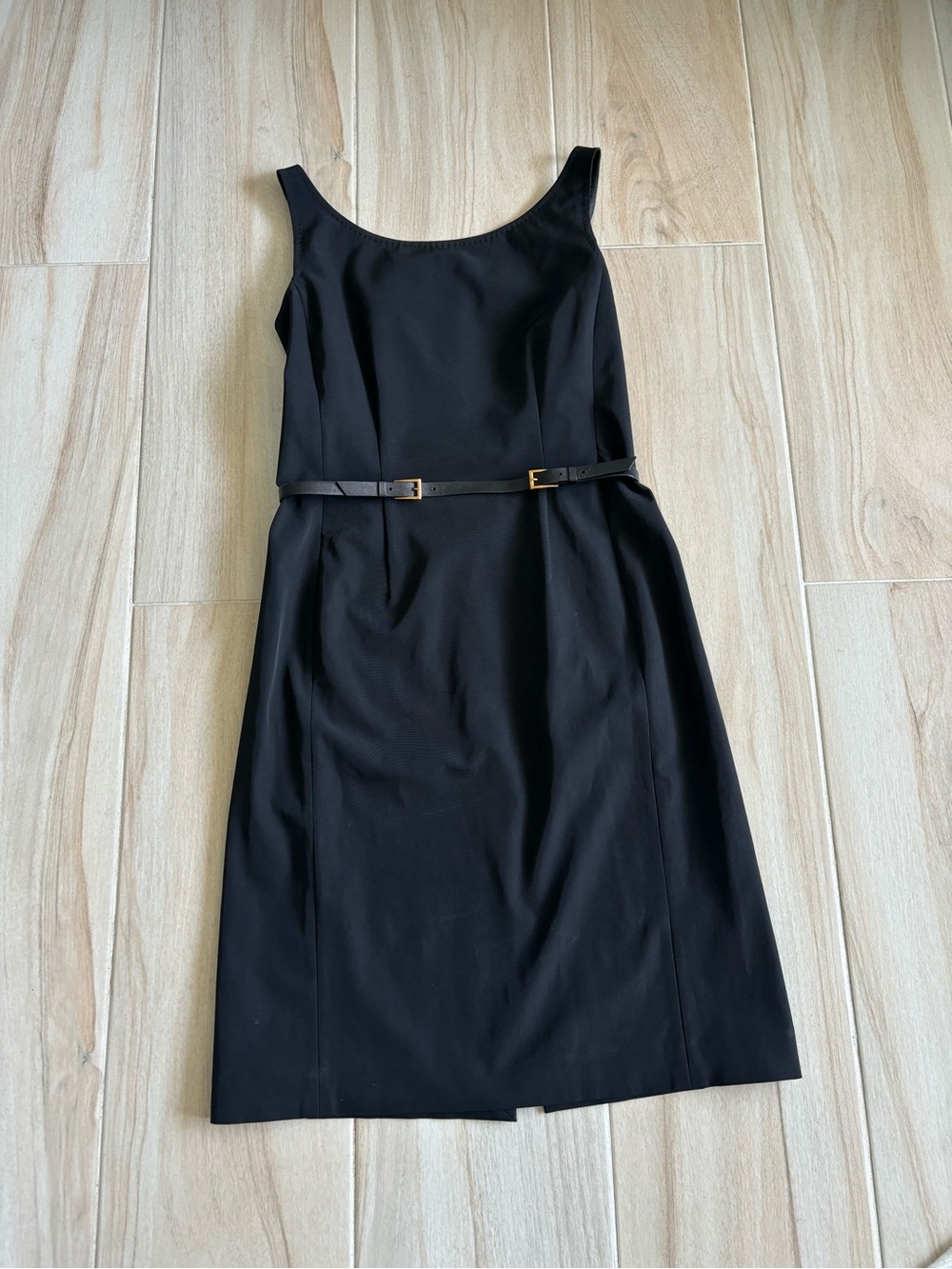 Prada black dress with belt Size 46